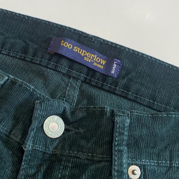 Levi’s Too Low Super Low VINTAGE Corduroy Pine Green - Picture 7 of 8